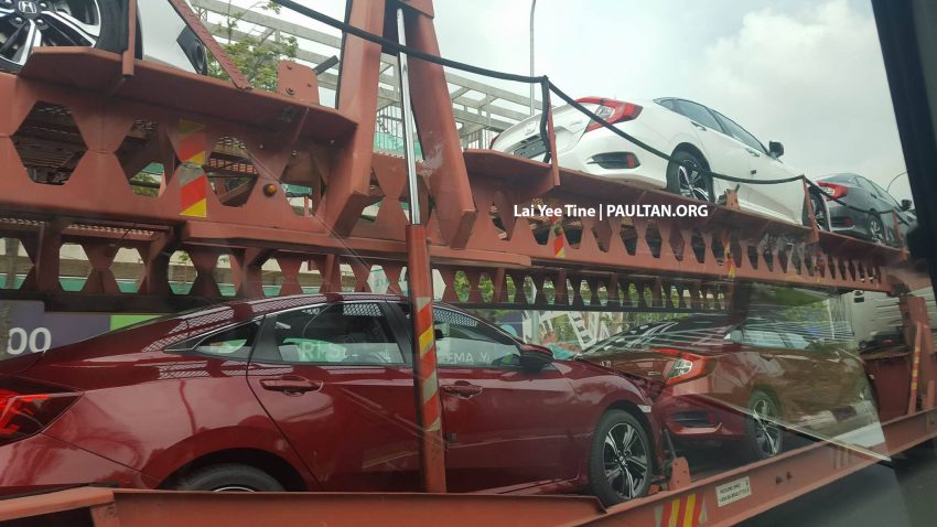 SPYSHOTS: 2016 Honda Civic spotted on trailers in Malaysia; launches on June 9, in dealerships June 11 503779