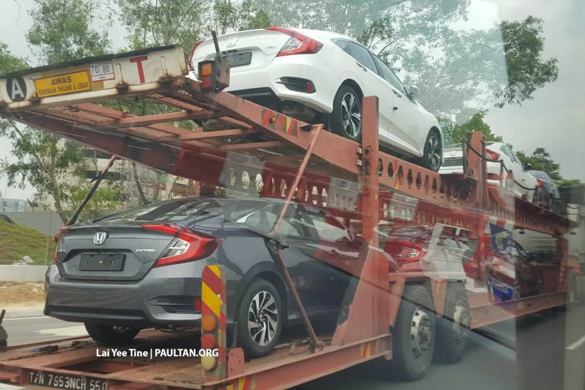 SPYSHOTS: 2016 Honda Civic spotted on trailers in Malaysia; launches on June 9, in dealerships June 11 503782