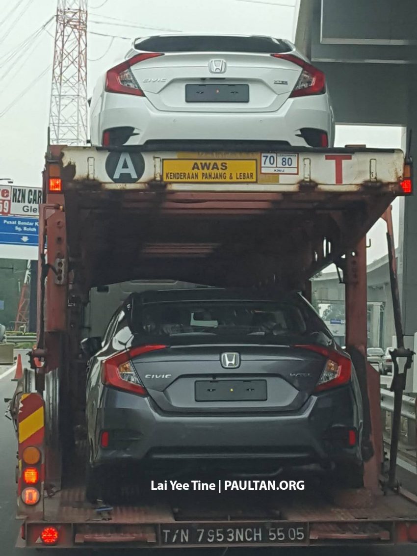 SPYSHOTS: 2016 Honda Civic spotted on trailers in Malaysia; launches on June 9, in dealerships June 11 503783
