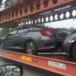 SPYSHOTS: Honda Civic 2016 dikesan di atas trailer di M’sia, dilancarkan 9 Jun, di bilik pameran mulai 11 Jun