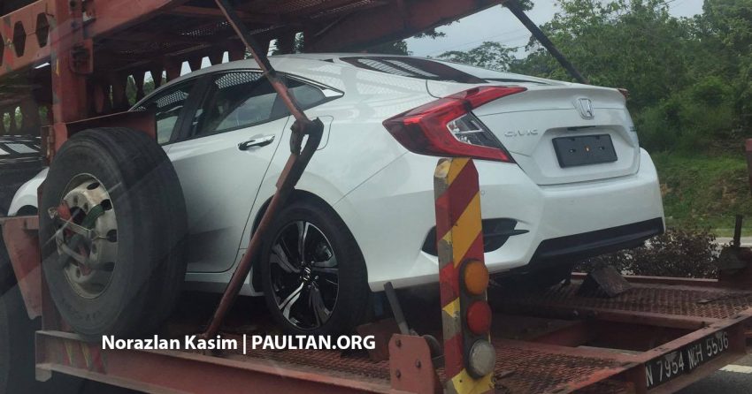 SPYSHOTS: 2016 Honda Civic spotted on trailers in Malaysia; launches on June 9, in dealerships June 11 503612
