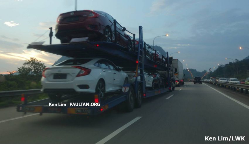 SPYSHOTS: 2016 Honda Civic spotted on trailers in Malaysia; launches on June 9, in dealerships June 11 503616