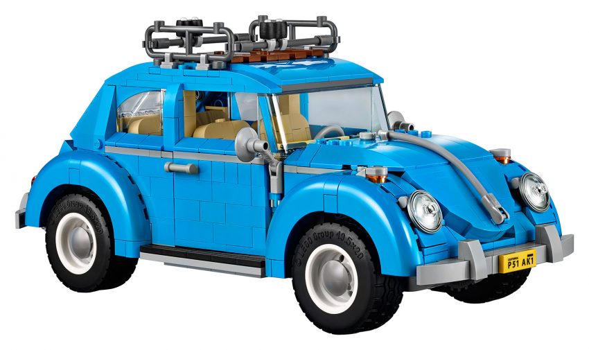 Lego Creator Volkswagen Beetle lengkap dengan para bumbung, bakul berkelah dan papan luncur 508805