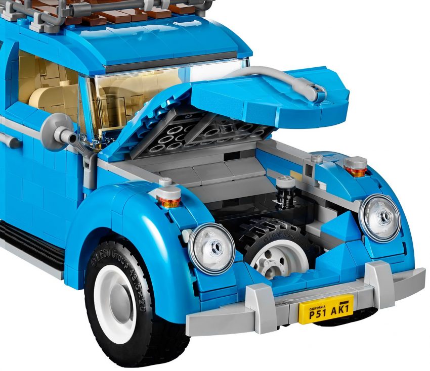Lego Creator Volkswagen Beetle lengkap dengan para bumbung, bakul berkelah dan papan luncur 508804
