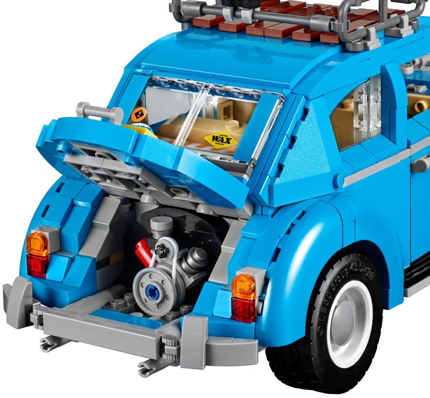 Lego Creator Volkswagen Beetle lengkap dengan para bumbung, bakul berkelah dan papan luncur 508803