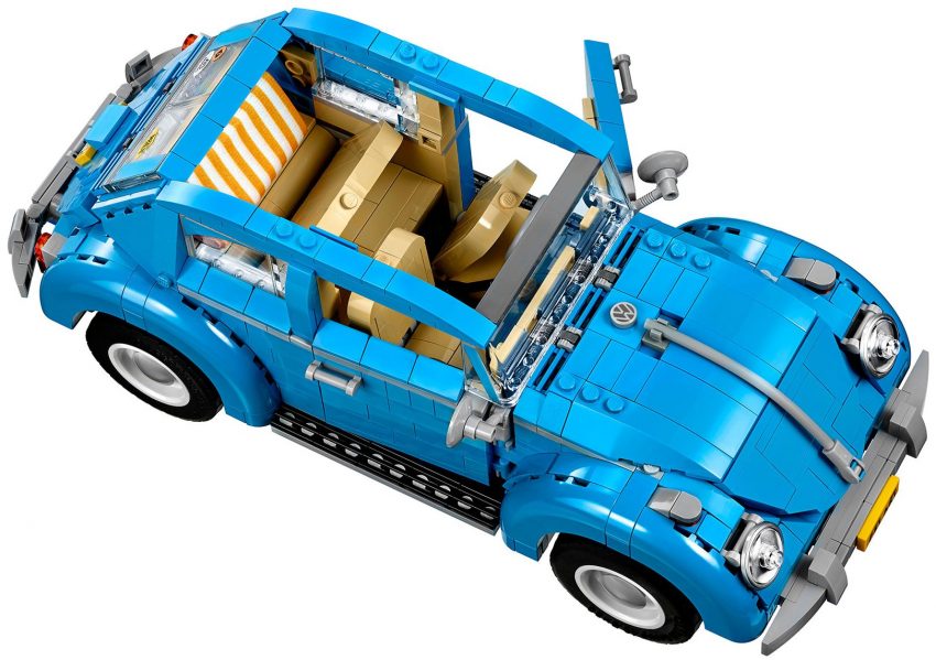 Lego Creator Volkswagen Beetle lengkap dengan para bumbung, bakul berkelah dan papan luncur 508801
