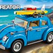 Lego Creator Volkswagen Beetle lengkap dengan para bumbung, bakul berkelah dan papan luncur