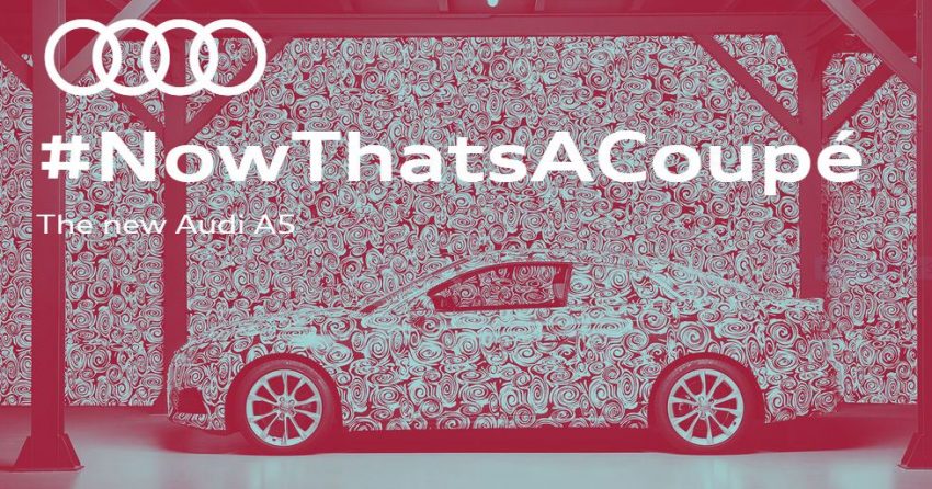 Second-gen Audi A5 gets teased wearing full camo 502833