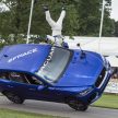 Jaguar F-Pace rides up Goodwood Hill on two wheels