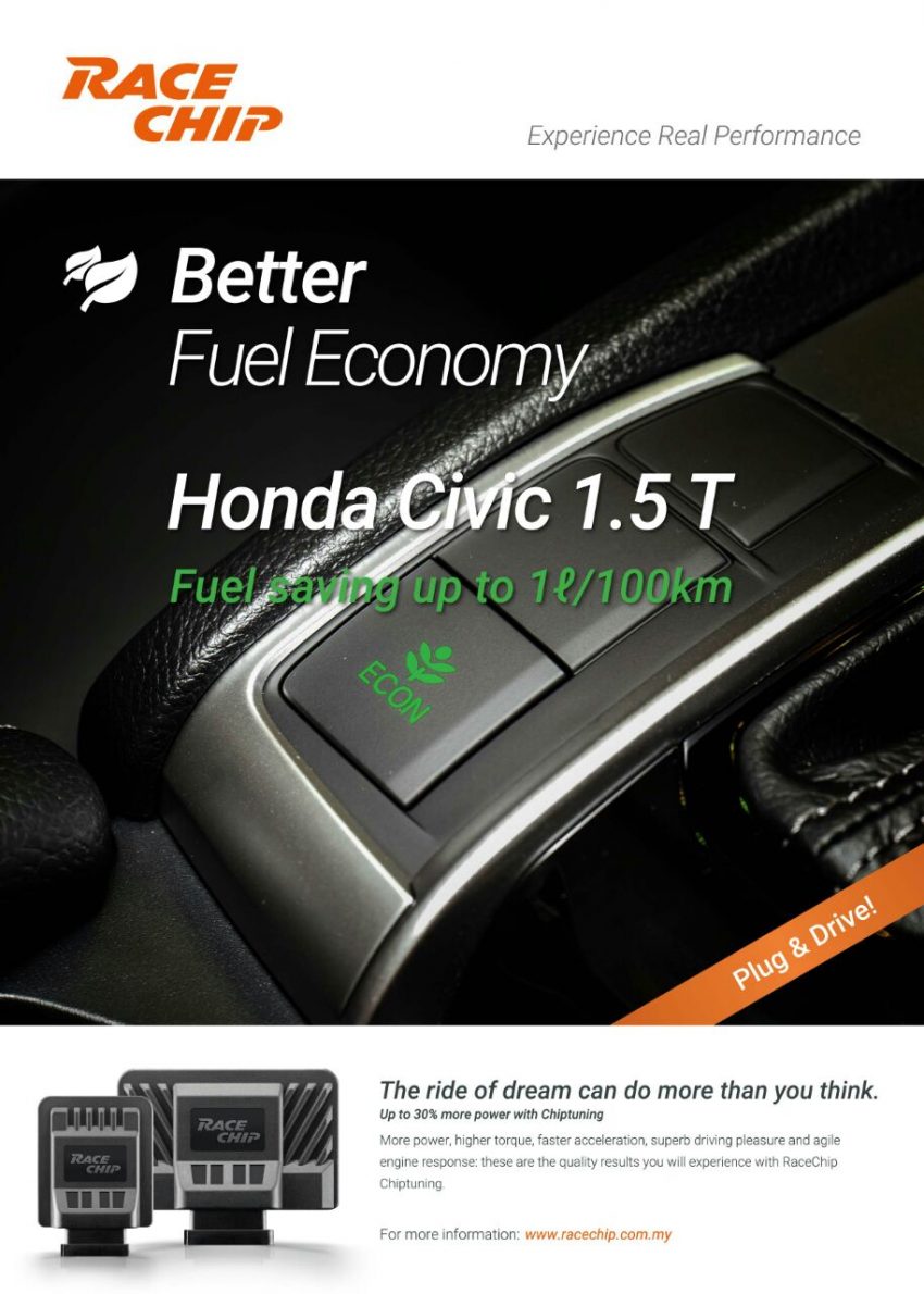 RaceChip tawar modul talaan untuk Honda Civic 1.5L VTEC Turbo – tingkat kuasa sehingga 225 PS/285 Nm 509111