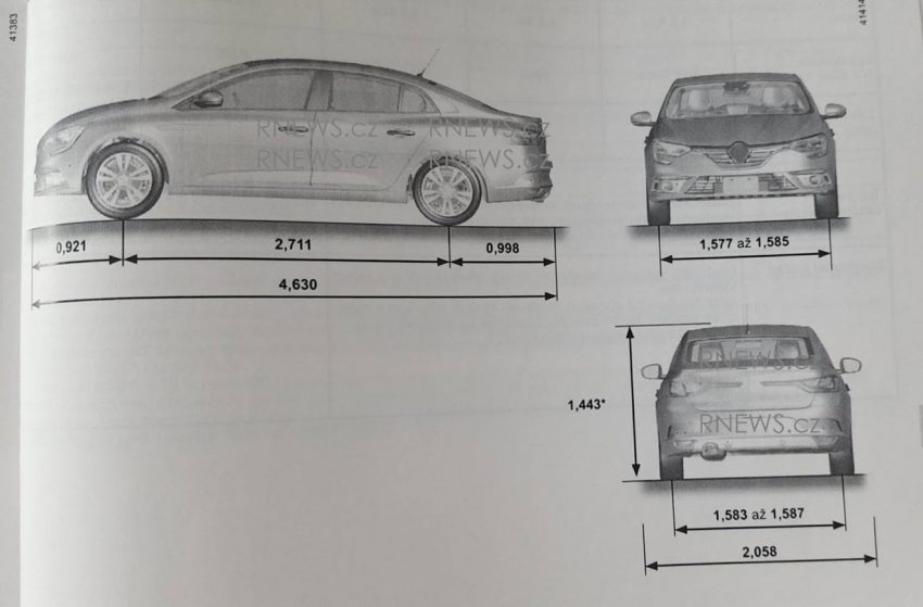 Renault Megane sedan leaked in owners manual? 513343