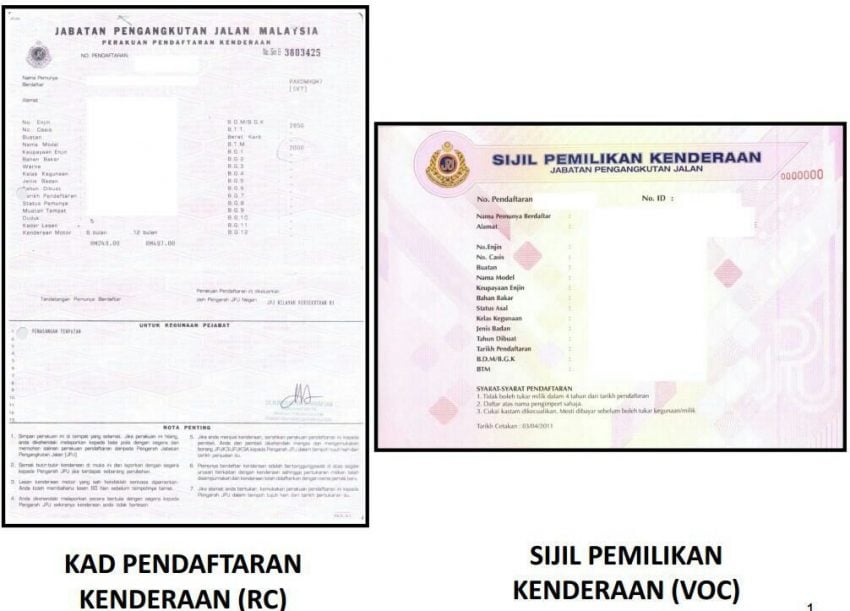 JPJ introduces Vehicle Ownership Certificate as replacement for current Registration Card system 502014