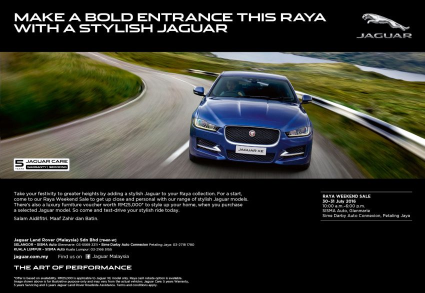 AD: Jaguar Land Rover Raya Weekend Sale – get up to RM60,000 worth of luxury furniture voucher! 526279