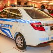 Perodua Bezza security patrol car displayed at launch