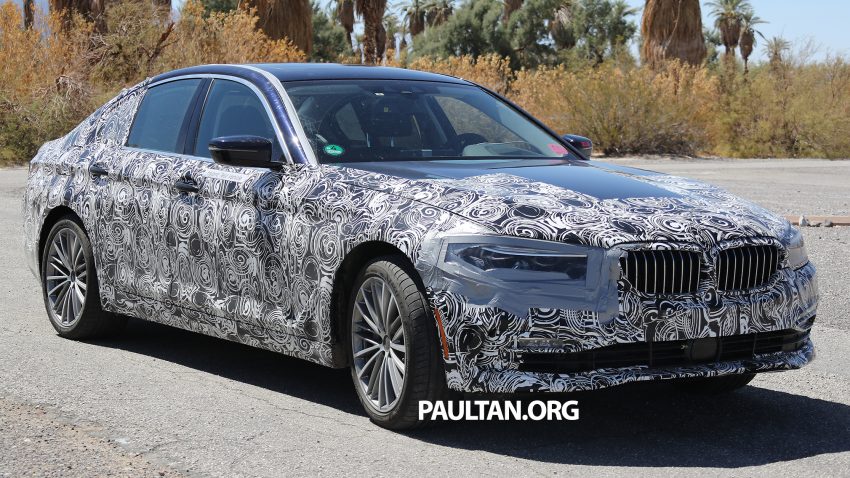 SPIED: G30 BMW 5 Series plug-in hybrid seen testing 521850