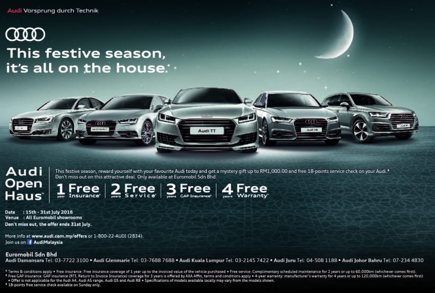 AD: Audi Open Haus at Euromobil from July 15 to 31 – lucky dips, mystery gifts, free 18-point service checks 518623