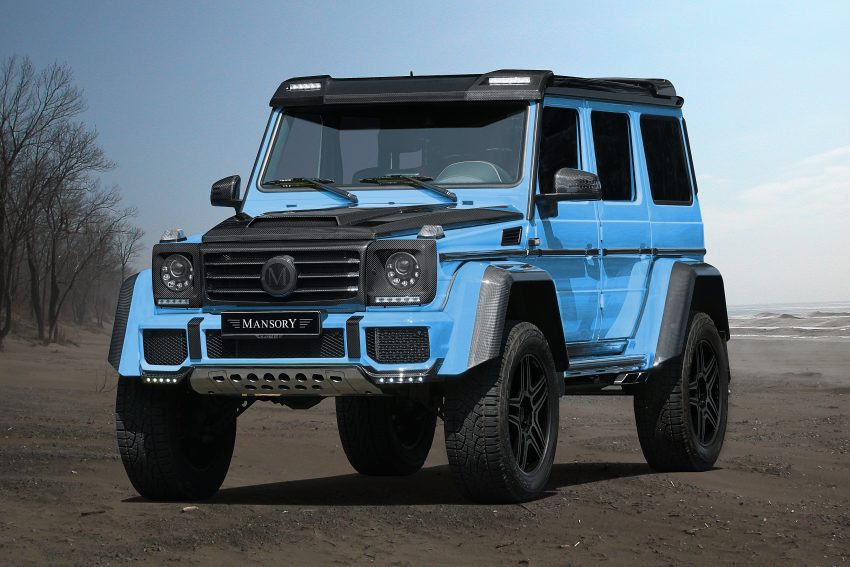 Mansory tunes the Mercedes-Benz G500 4×4² to 485 hp and 710 Nm; piles on the carbon-fibre and blue paint 518098