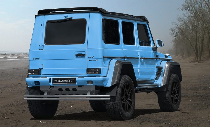 Mansory tunes the Mercedes-Benz G500 4×4² to 485 hp and 710 Nm; piles on the carbon-fibre and blue paint 518099