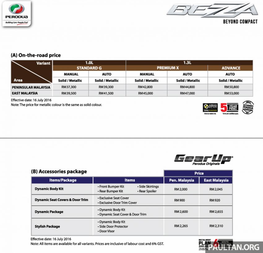Perodua Bezza prices revealed – RM37k to RM51k 519525