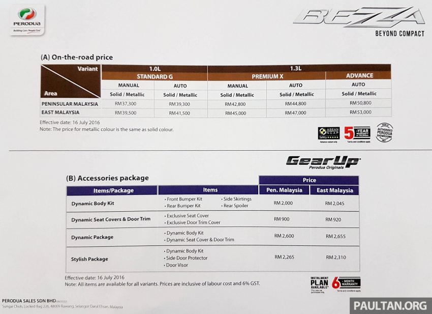 Perodua Bezza prices revealed – RM37k to RM51k 519495