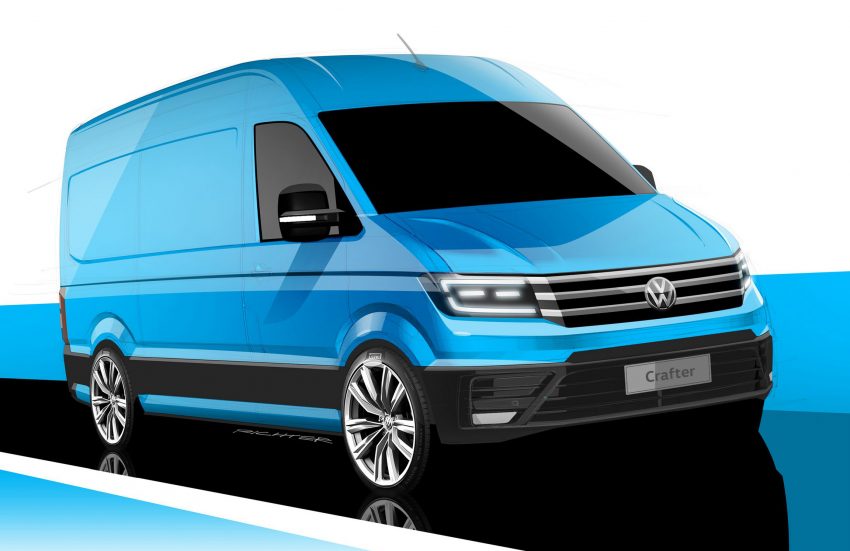 Official sketches of new VW Crafter big van released 515163
