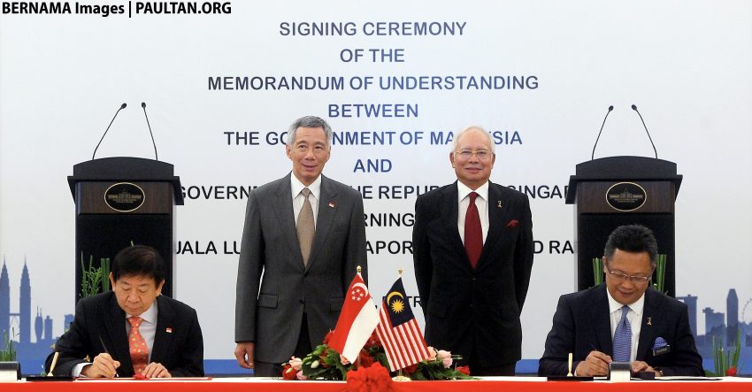 Malaysia dan Singapura memeterai perjanjian sefahaman Projek Kereta Api Berkelajuan Tinggi 521556
