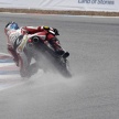 Super KIP crashes out in the wet at Brno Grand Prix