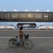 China’s elevated bus is real, travels above car traffic