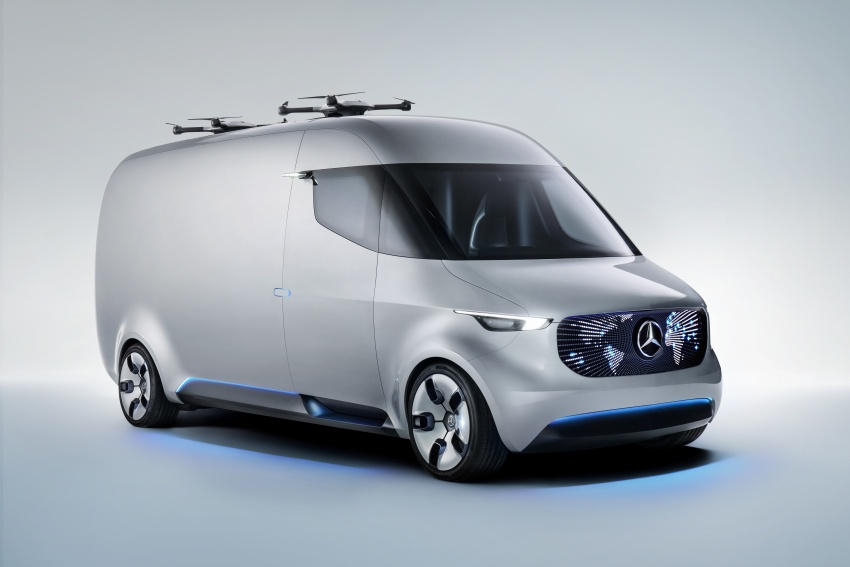 Mercedes-Benz Vision Van previews an electric future for deliveries – 270 km range, twin autonomous drones 547215