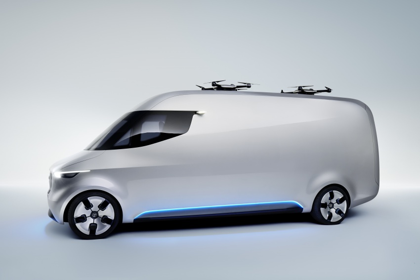 Mercedes-Benz Vision Van previews an electric future for deliveries – 270 km range, twin autonomous drones 547221