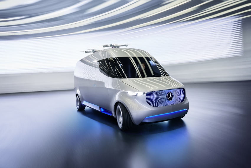 Mercedes-Benz Vision Van previews an electric future for deliveries – 270 km range, twin autonomous drones 547223
