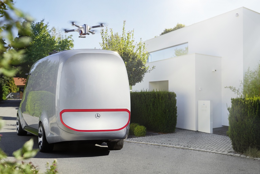 Mercedes-Benz Vision Van previews an electric future for deliveries – 270 km range, twin autonomous drones 547225