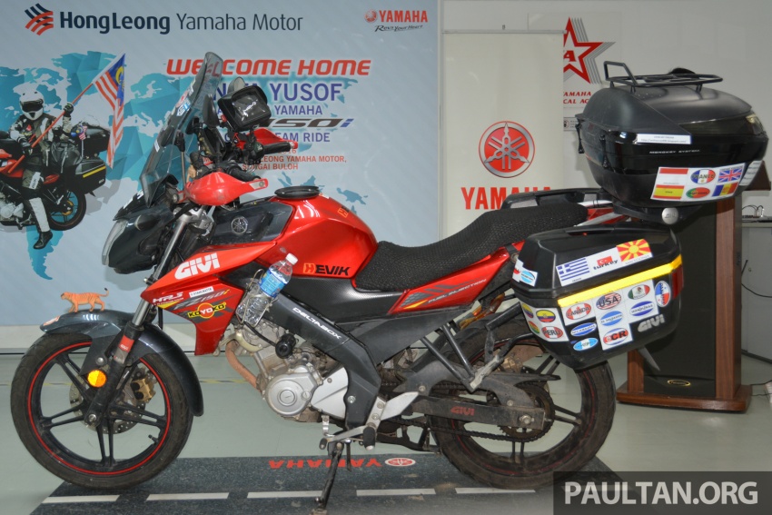 Malaysian Anita Yusof returns from year-long solo round-the-world trip on 2015 Yamaha FZ150i 550471