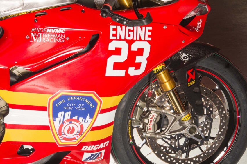 #RideHVMC Freeman Racing Ducati Panigale R tribute to New York city fire department for 9/11 attacks 547013