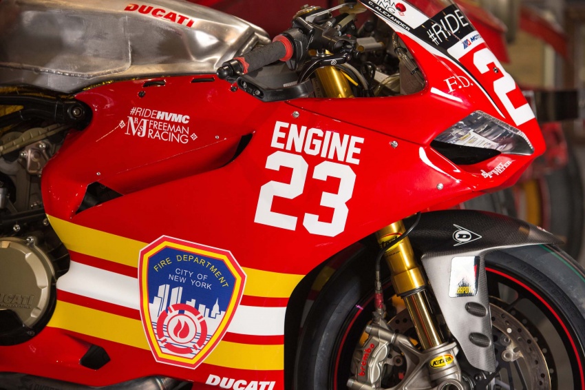 #RideHVMC Freeman Racing Ducati Panigale R tribute to New York city fire department for 9/11 attacks 547022