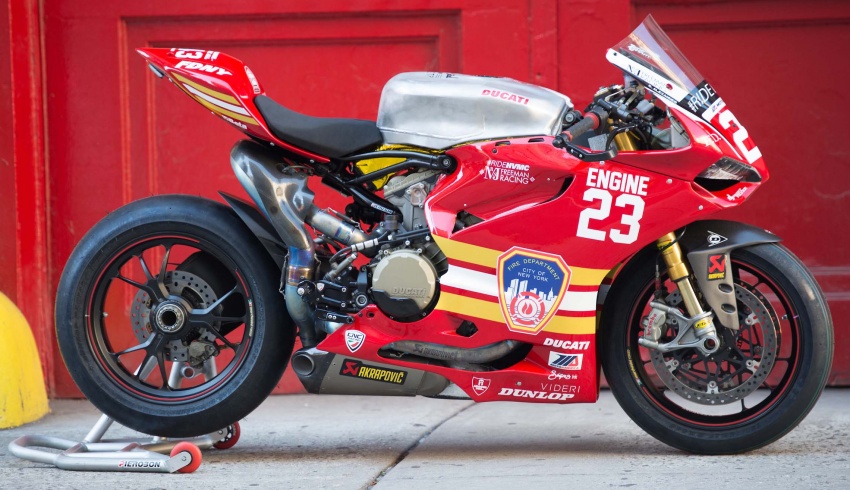 #RideHVMC Freeman Racing Ducati Panigale R tribute to New York city fire department for 9/11 attacks 547027