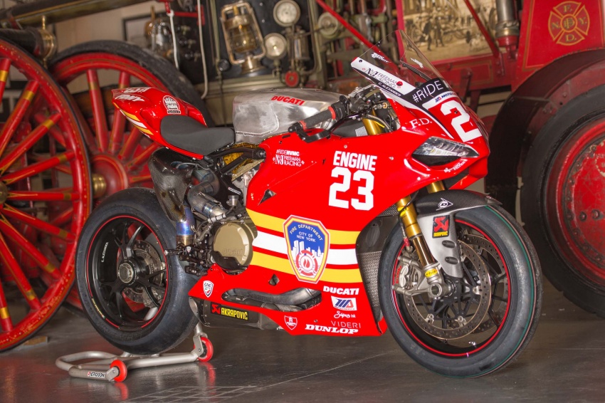 #RideHVMC Freeman Racing Ducati Panigale R tribute to New York city fire department for 9/11 attacks 547017