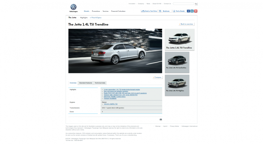 Volkswagen Jetta facelift specs released – xenon headlights, keyless entry, powered leather seats go on 552484