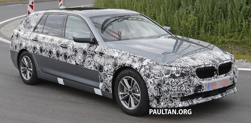 SPIED: G31 BMW 5 Series Touring begins losing camo 545666