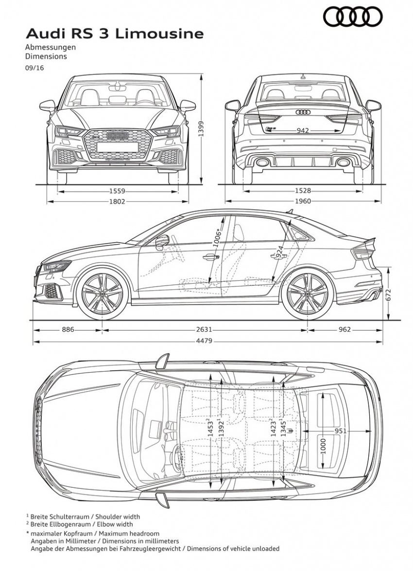 Audi RS3 Sedan – 400 hp 2.5 TFSI five-cylinder, 4.1 sec 556980