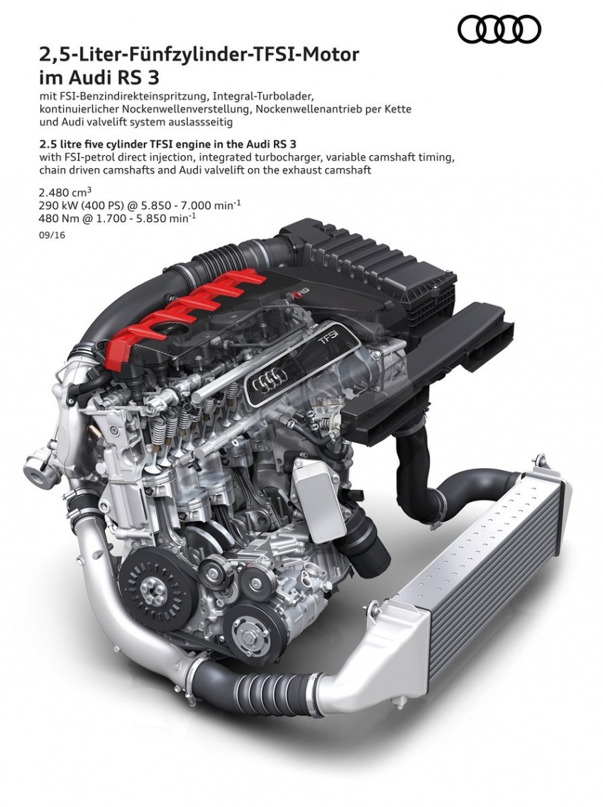 Audi RS 3 Sedan diperkenalkan – 2.5 liter TFSI, lima silinder, 400 HP/480 Nm, 0-100 km/j hanya 4.1 saat 557102