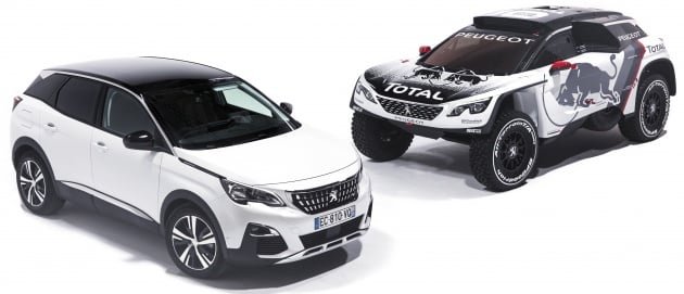 The new Peugeot 3008 DKR during a studio photoshoot at Paris, France on August 7, 2016.
