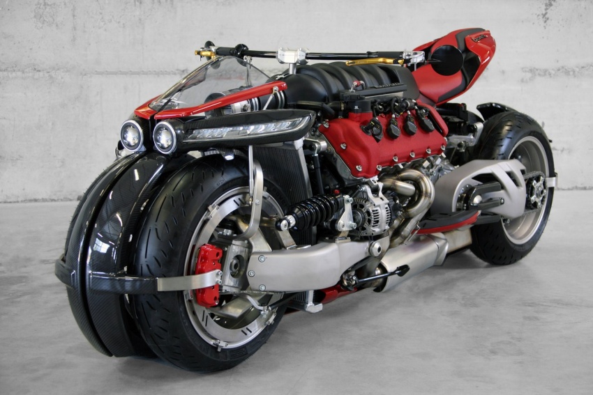 VIDEO: Lazareth LM 847 motosikal guna enjin V8 Maserati; terbukti berfungsi dengan 470hp dan 611Nm 548755