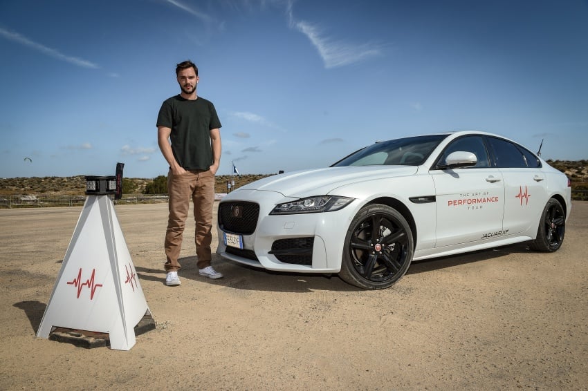 VIDEO: X-Men’s Nicholas Hoult battles the Jaguar XF AWD in the ‘Smart Cone’ driving challenge 553563