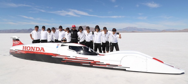 Engineers from Honda R&D in Japan posted a new FIA Land Speed Record and broke the speed record for a Honda-powered automobile last week in Bonneville, Utah.