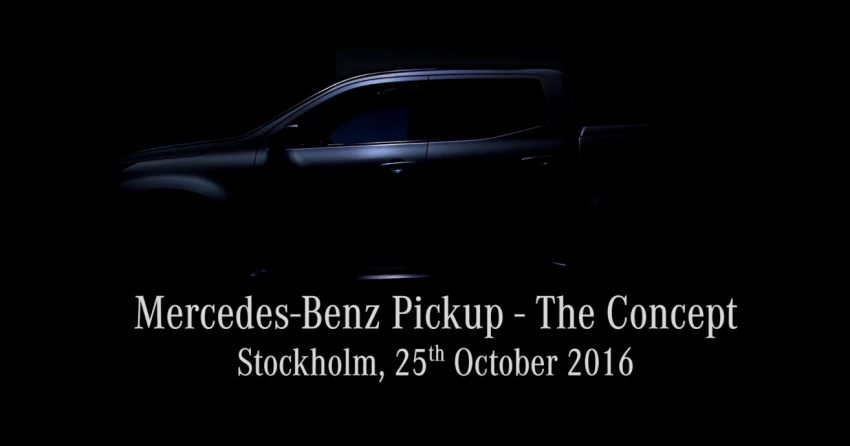 Mercedes-Benz pick-up concept teased, debuts Oct 25 567572