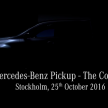Mercedes-Benz pick-up concept teased, debuts Oct 25