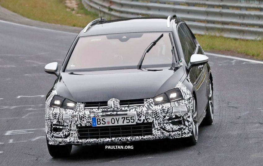 SPYSHOT: Volkswagen Golf R mk7 facelift versi wagon dilihat sedang giat diuji di Litar Nurburgring 559368