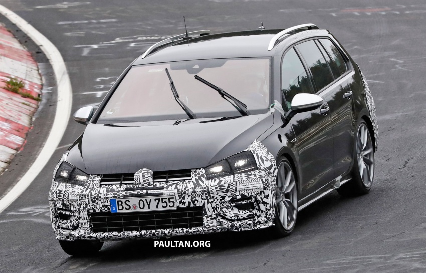 SPYSHOT: Volkswagen Golf R mk7 facelift versi wagon dilihat sedang giat diuji di Litar Nurburgring 559367