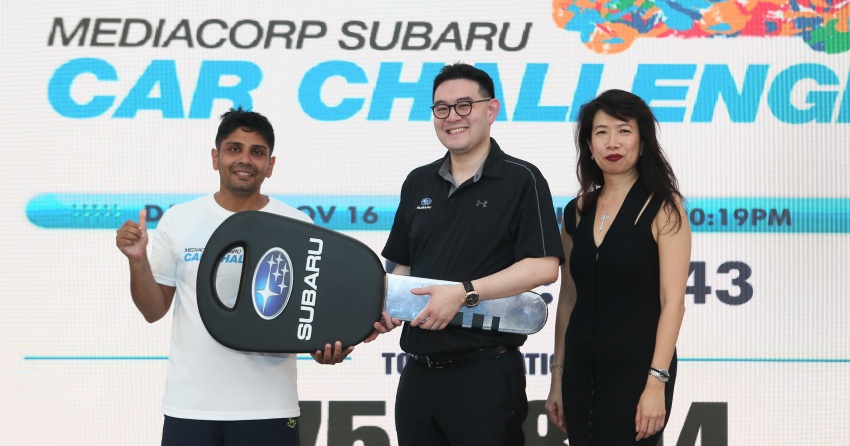 Singaporean wins MediaCorp Subaru Car Challenge 2016 after clocking in 75 hours and 58 minutes 575821